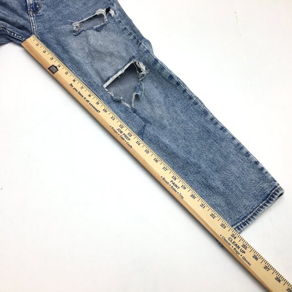 Abercrombie & Fitch Jeans Ankle Ultra High Rise Straight Leg Distressed size 2 - Picture 6 of 9
